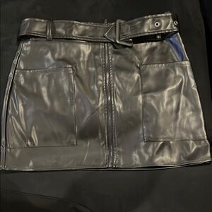 Black Leather Skirt